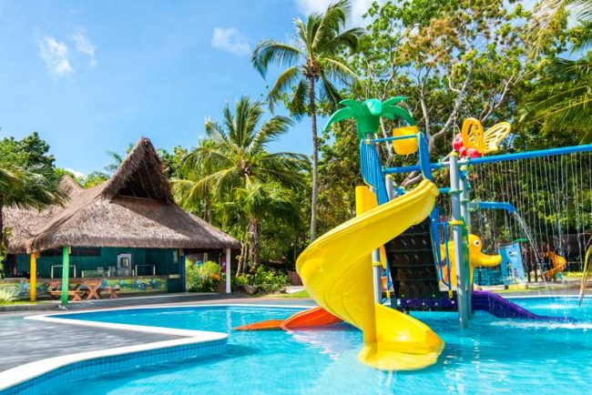 Playground para crianças se divertirem na água do tivoli