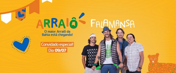 Arraiô do Costa do Sauípe terá show do Falamansa no dia 9 de julho.