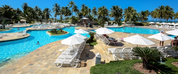 As sensacionais piscinas do Sauípe Premium Sol, na Costa do Sauípe.