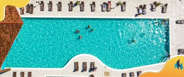 Além de suas próprias piscinas, o Nauticomar tem ainda o Beach Club Paradiso, que faz da Praia do Mutá, em Porto Seguro, seu parque aquático.