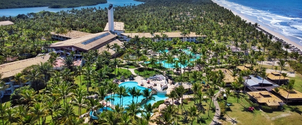 Vista panorâmica do Transamerica Comandatuba: leia o texto e descubra os melhores resorts na Bahia para passar suas férias!