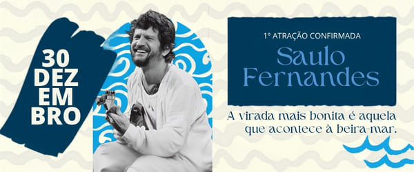 Saulo Fernandes é a primeira atração confirmada do Réveillon 2027